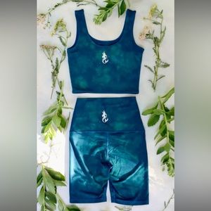 Purusha People Celestial Crush Biker Shorts & Bra Top Set